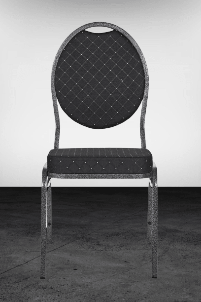 Scaun pentru evenimente HERMAN black, cadru metalic, capacitate 200 kg. Se livreaza in set de