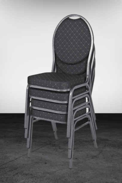 Scaun pentru evenimente HERMAN black, cadru metalic, capacitate 200 kg. Se livreaza in set de