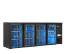 Back bar modular refrigerat antracit SCL-2222GMU+, 574 l, 4 usi sticla Tefcold – sistem back bar modular refrigerat Serrco Combi-Line pentru bar profesional