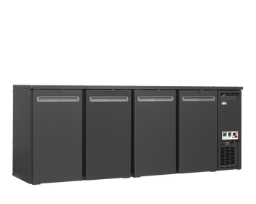 Back bar modular refrigerat antracit SCL-2222MU+, 574 l, 4 usi solide Tefcold – sistem back bar modular refrigerat Serrco Combi-Line pentru bar profesional