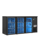Back bar modular refrigerat antracit SCL-222GMU+, 422 l, 3 usi sticla Tefcold – sistem back bar modular refrigerat Serrco Combi-Line pentru bar profesional