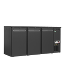 Back bar modular refrigerat antracit SCL-222MU+, 422 l, 3 usi solide Tefcold – sistem back bar modular refrigerat Serrco Combi-Line pentru bar profesional