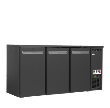 Back bar modular refrigerat antracit SCL-222MU+, 422 l, 3 usi solide Tefcold – sistem back bar modular refrigerat Serrco Combi-Line pentru bar profesional