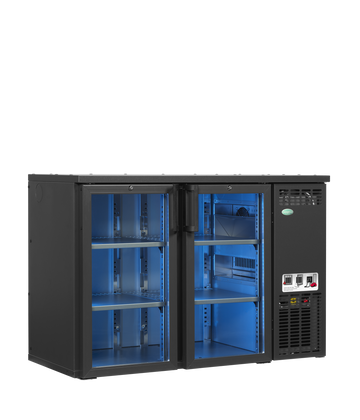 Back bar modular refrigerat antracit SCL-22GMU+, 275 l, 2 usi sticla Tefcold – sistem back bar modular refrigerat Serrco Combi-Line pentru bar profesional