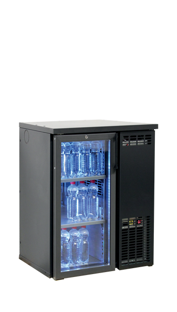 Back bar modular refrigerat antracit SCL-2GMU+, 124 l, 1 usa sticla Tefcold – sistem back bar modular refrigerat Serrco Combi-Line pentru bar profesional
