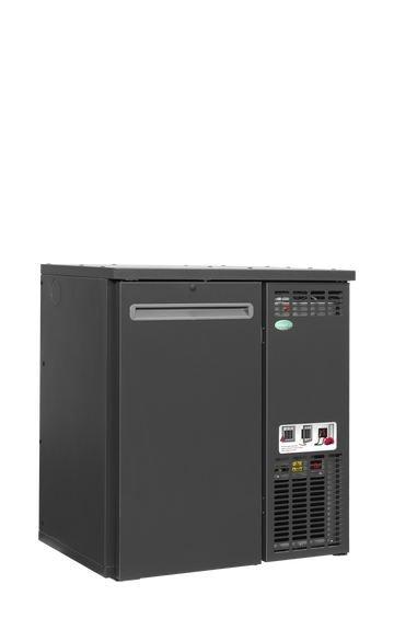 Back bar modular refrigerat antracit SCL-2MU+, 124 l, 1 usa solida Tefcold – sistem back bar modular refrigerat Serrco Combi-Line pentru bar profesional