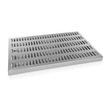 Scurgator pahare, din inox cu tava si grilaj, 44 x 28 cm Tava de scurgere din inox
