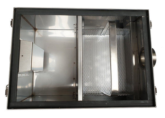 Separator grasimi inox pentru bucatarie, 22 L, cu filtru inox Confectionat din inox AISI 304