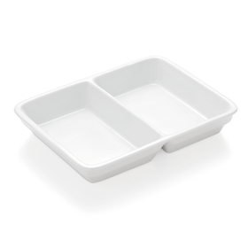 Set 3 farfurii compartimentate HAMBURG SYSTEM, 23,5 x 17,5 x 3,7 cm, 2 compartimente, portelan