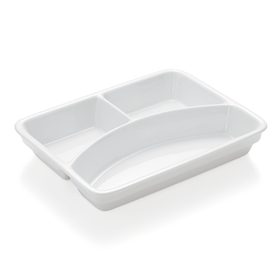 Set 3 farfurii compartimentate HAMBURG SYSTEM, 23,5 x 17,5 x 3,7 cm, 3 compartimente, portelan