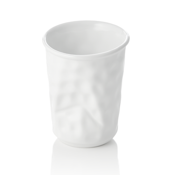 Set 4 cani portelan alb, Ø 8 cm, 200 ml