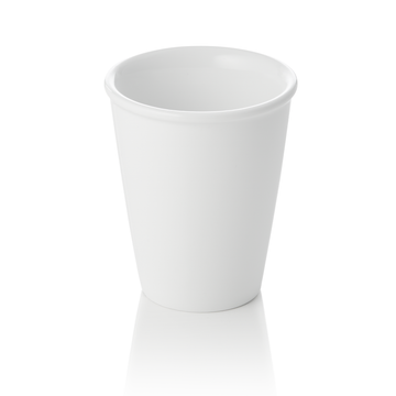 Set 4 cani portelan alb, Ø 8 cm, 220 ml