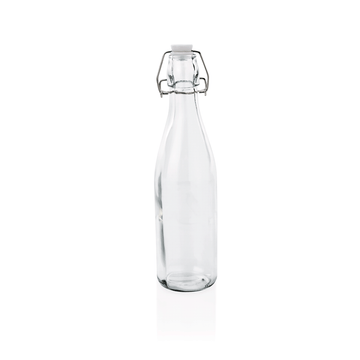 Set de 4 sticle cu inchidere mecanica, 0,5 litri, Ø 7 cm, inaltime 26,5 cm, sticla, otel inoxidabil