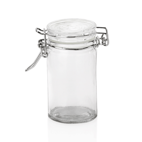 Set 6 borcanase cu capac rabatabil, 0,1 litri, Ø 4,5 cm, sticla, otel inoxidabil, silicon html Set practic de 6