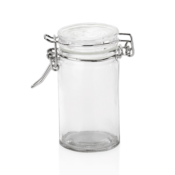Set 6 borcanase cu capac rabatabil, 0,1 litri, Ø 4,5 cm, sticla, otel inoxidabil, silicon html Set practic de 6