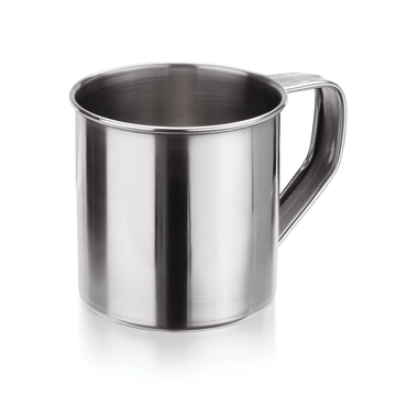 Set 6 cani inox 350 ml. cu maner, Ø8xH8 cm Cana din inox alimentar 1810