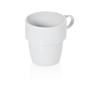 Set 6 cani portelan, conic, Ø 8 cm, 250 ml
