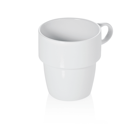 Set 6 cani portelan, conic, Ø 8 cm, 250 ml