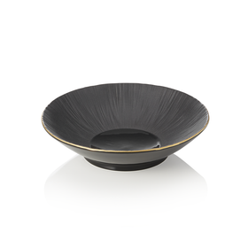 Set de boluri MAYA KURO, adanci, Ø 22,5 cm, 0,75 litri, negru, set de 3 bucati, portelan