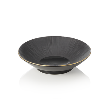 Set de boluri MAYA KURO, adanci, Ø 22,5 cm, 0,75 litri, negru, set de 3 bucati, portelan