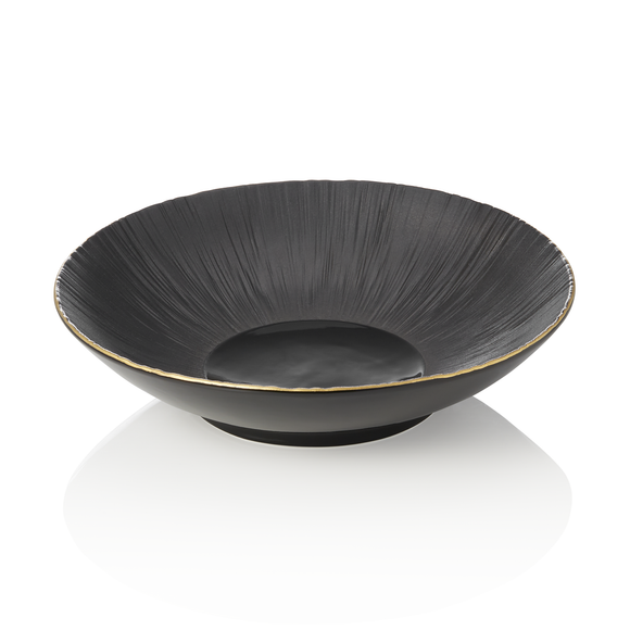 Set de boluri MAYA KURO, adanci, Ø 26,5 cm, 1,3 litri, negru, set de 2 bucati, portelan