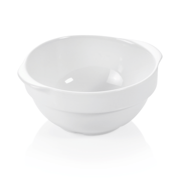 Set boluri cu manere laterale, 0,4 litri, Ø 12,5 cm, 6 bucati, portelan