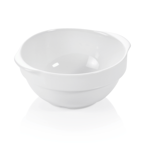Set boluri cu manere laterale, 0,4 litri, Ø 12,5 cm, 6 bucati, portelan