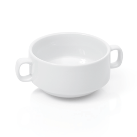 Set cesti pentru supa cu toarte, 260 ml, set 6 bucati, portelan