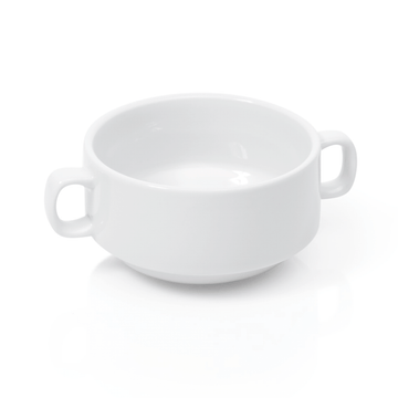 Set cesti pentru supa cu toarte, 260 ml, set 6 bucati, portelan