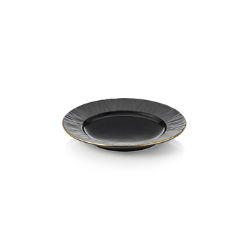 Set farfurii MAYA KURO, intinse, Ø 16,5 cm, negru, set 6 bucati, portelan