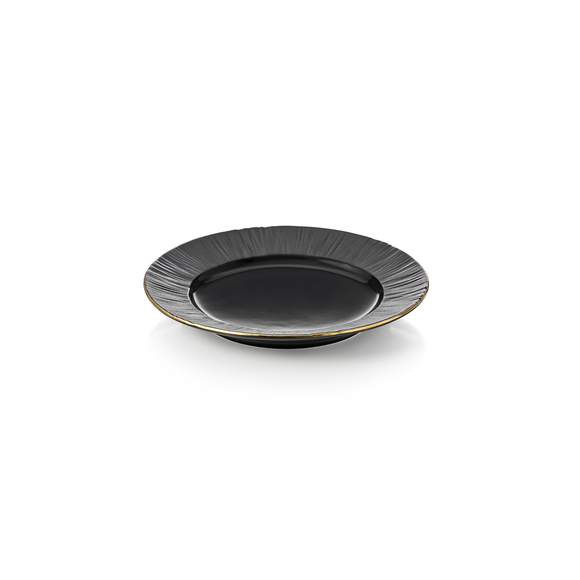 Set farfurii MAYA KURO, intinse, Ø 16,5 cm, negru, set 6 bucati, portelan
