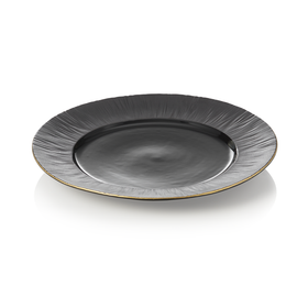 Set farfurii MAYA KURO, intinse, Ø 27 cm, negru, set 2 bucati, portelan