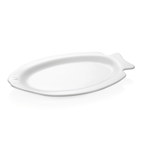 Set farfurii pentru peste, 37,5 x 25 x 2 cm, set 6 bucati, portelan