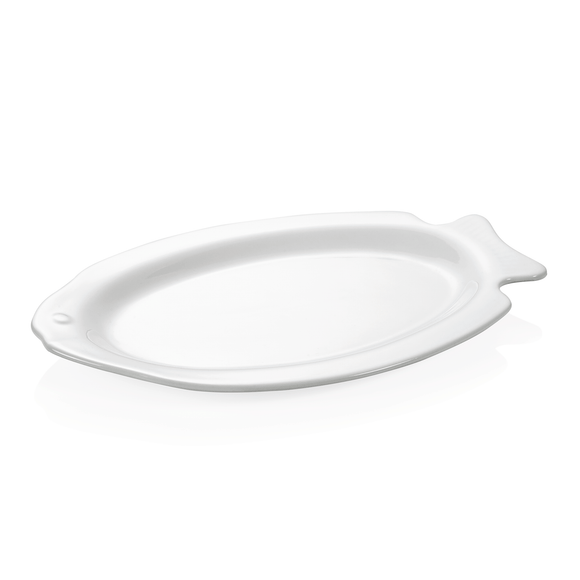 Set farfurii pentru peste, 37,5 x 25 x 2 cm, set 6 bucati, portelan