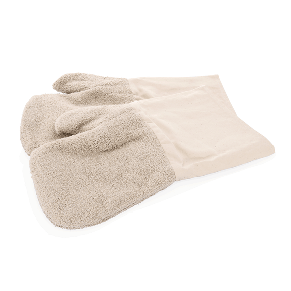 Set manusi pentru cuptor, bumbac gros, 350 gr. C, maneci lungi Manusi foarte groase cu un