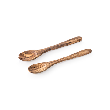 Set Servire Salata PURE OLIVE, 30 cm, set 2 piese, lemn de maslin Lemn de maslin extrem de