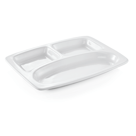 Set tavi compartimentate, 3 compartimente, 31 x 23 x 3 cm, set 3 bucati, portelan