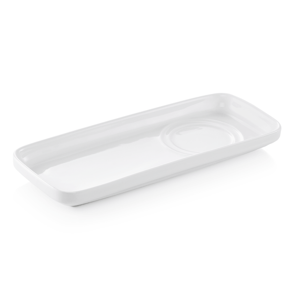 Set 6 farfurii dreptunghiulare pt. servit,  23,5 x 9,5 x 2,5 cm, portelan