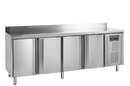 Vitrina snack frigorifica inox cu splash SK6410, 460 l Tefcold – vitrina frigorifica inox snack cu splash-guard pentru bucatarie profesionala