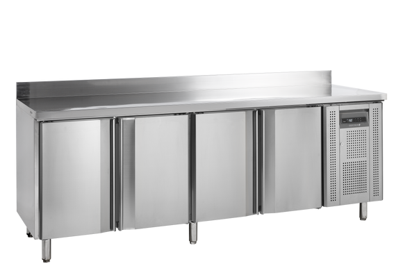 Vitrina snack frigorifica inox cu splash SK6410, 460 l Tefcold – vitrina frigorifica inox snack cu splash-guard pentru bucatarie profesionala