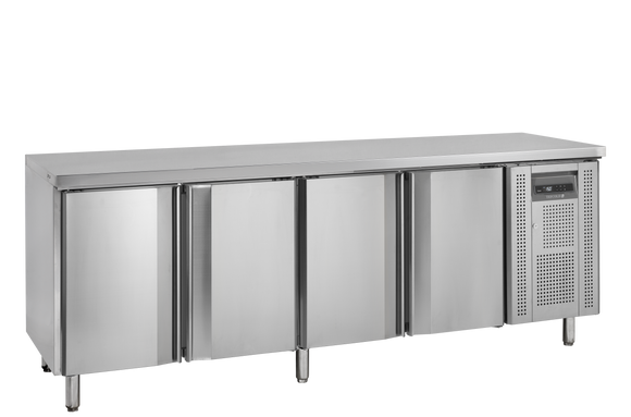 Vitrina snack frigorifica inox SK6410, 460 l, -2/+10C, 4 usi Tefcold – vitrina frigorifica inox snack pentru bucatarie profesionala restaurant