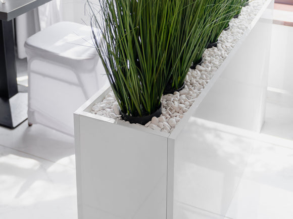 Lada pentru flori H-70 cm L-135 cm G-30 cm Biel Mirror Gloss