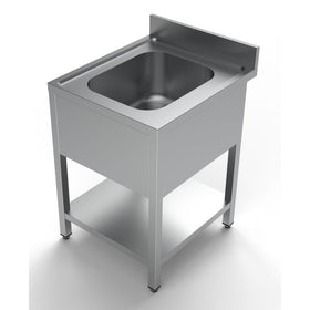 Spalator inox 600 x 700 x H850mm. cu o cuva 400 x 500 x 300