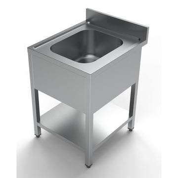Spalator inox 600 x 700 x H850mm. cu o cuva 400 x 500 x 300