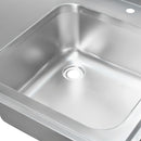 Spalator inox cu cuva de 40x40xH25 pe dreapta, polita 120x70xH85 cm