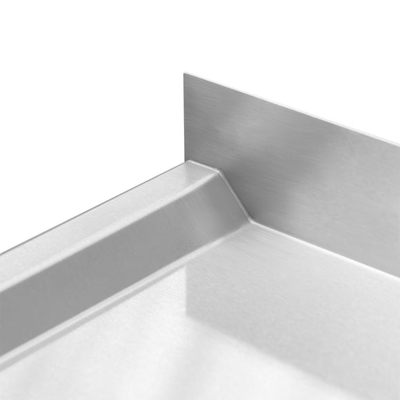 Spalator inox cu cuva de 40x40xH25 pe dreapta, polita 120x70xH85 cm