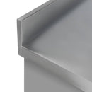 Spalator inox cu cuva de 40x40xH25 pe partea stanga, polita 160x70xH85 cm Chiuveta din inox cu cuva