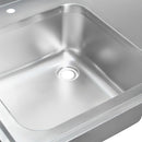 Spalator inox cu cuva de 40x40xH25 pe stanga, polita 120x60xH85 cm