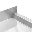 Spalator inox cu cuva de 40x40xH25 pe stanga, polita 120x60xH85 cm
