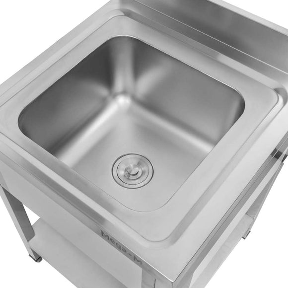 Spalator inox cu o cuva de 40x50xH25, polita, 60x70xH85 cm